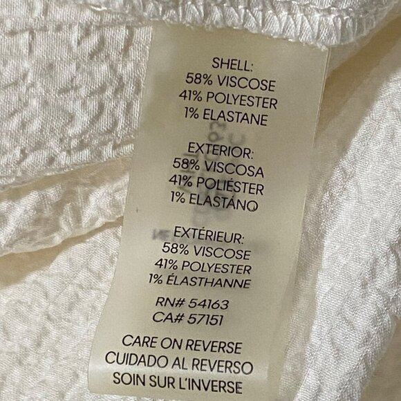 Calvin Klein Gauze Tiered Maxi Dress in Ivory Size 10 - Picture 7 of 7